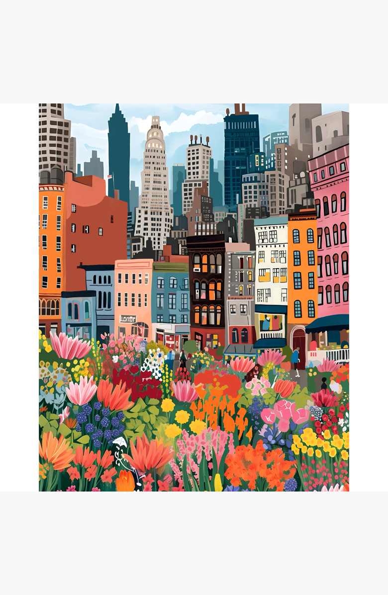Pink Picasso Kits NYC Flower Market Paint by Numbers Kit, Alternate, color, Multicolor