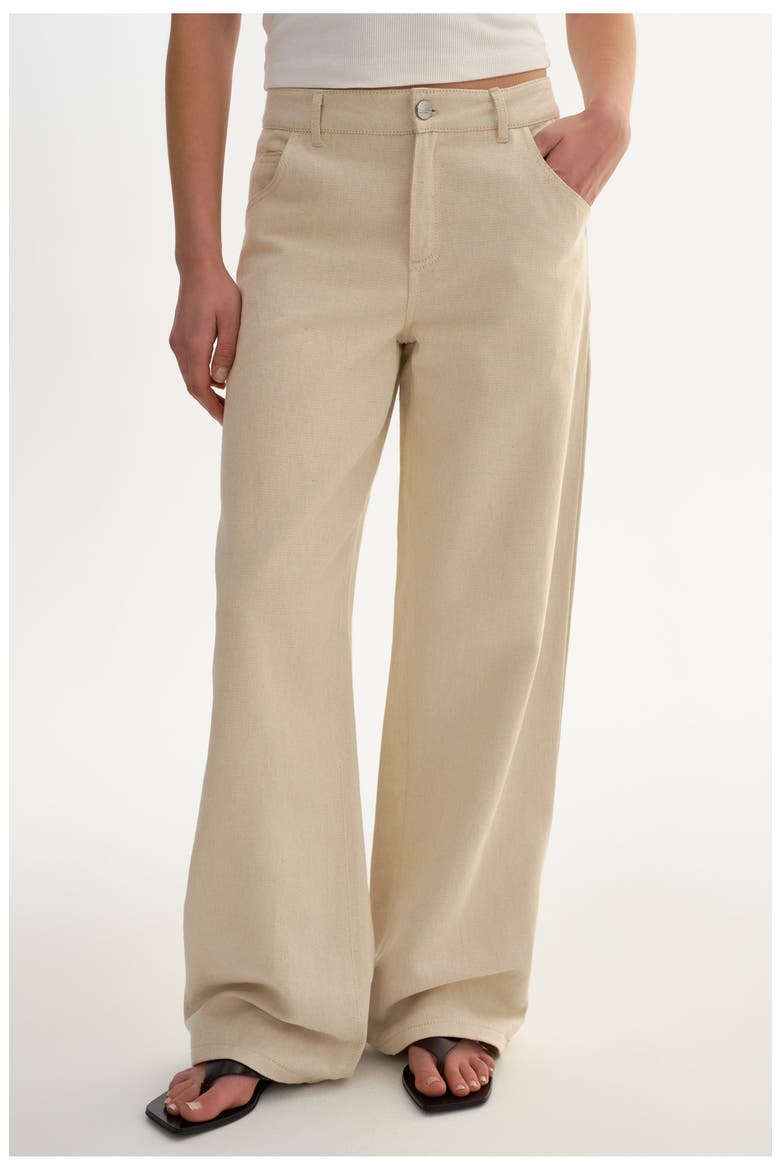 Taleen | Linen Twill Pants, Alternate, color, Natural