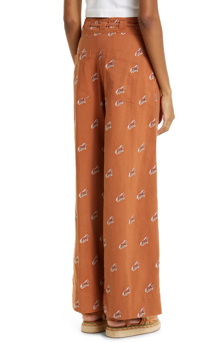 FARM Rio Embroidered Horse Drawstring Pants, Alternate, color,