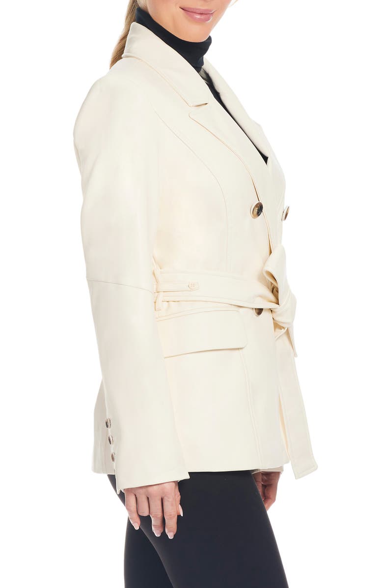 Sanctuary Belted Faux Leather Blazer, Alternate, color,