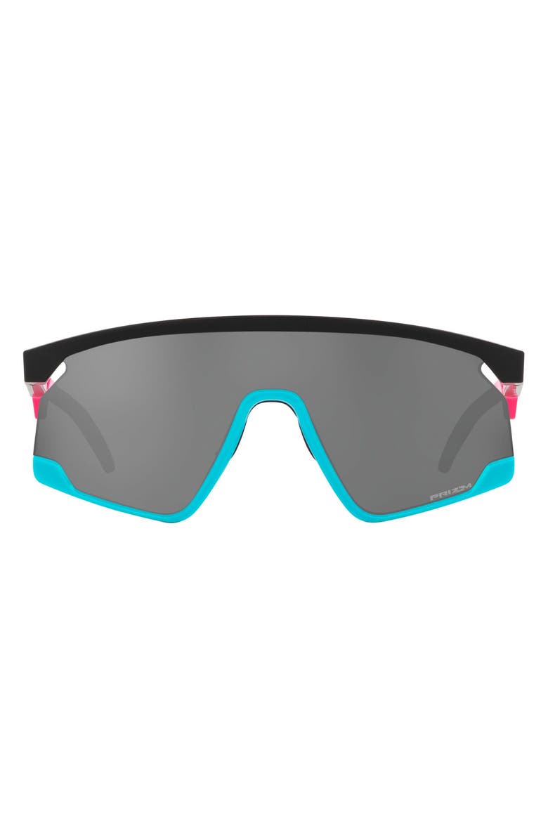 Oakley BXTR 39mm Prizm<sup>™</sup> Wrap Shield Sunglasses, Main, color, Black