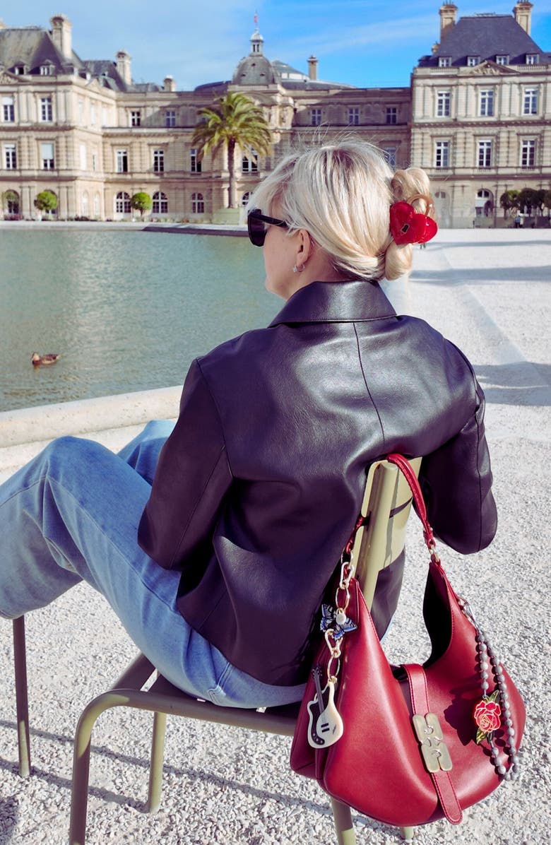 Solar Eclipse Padlock Heart Claw Clip, Alternate, color, 