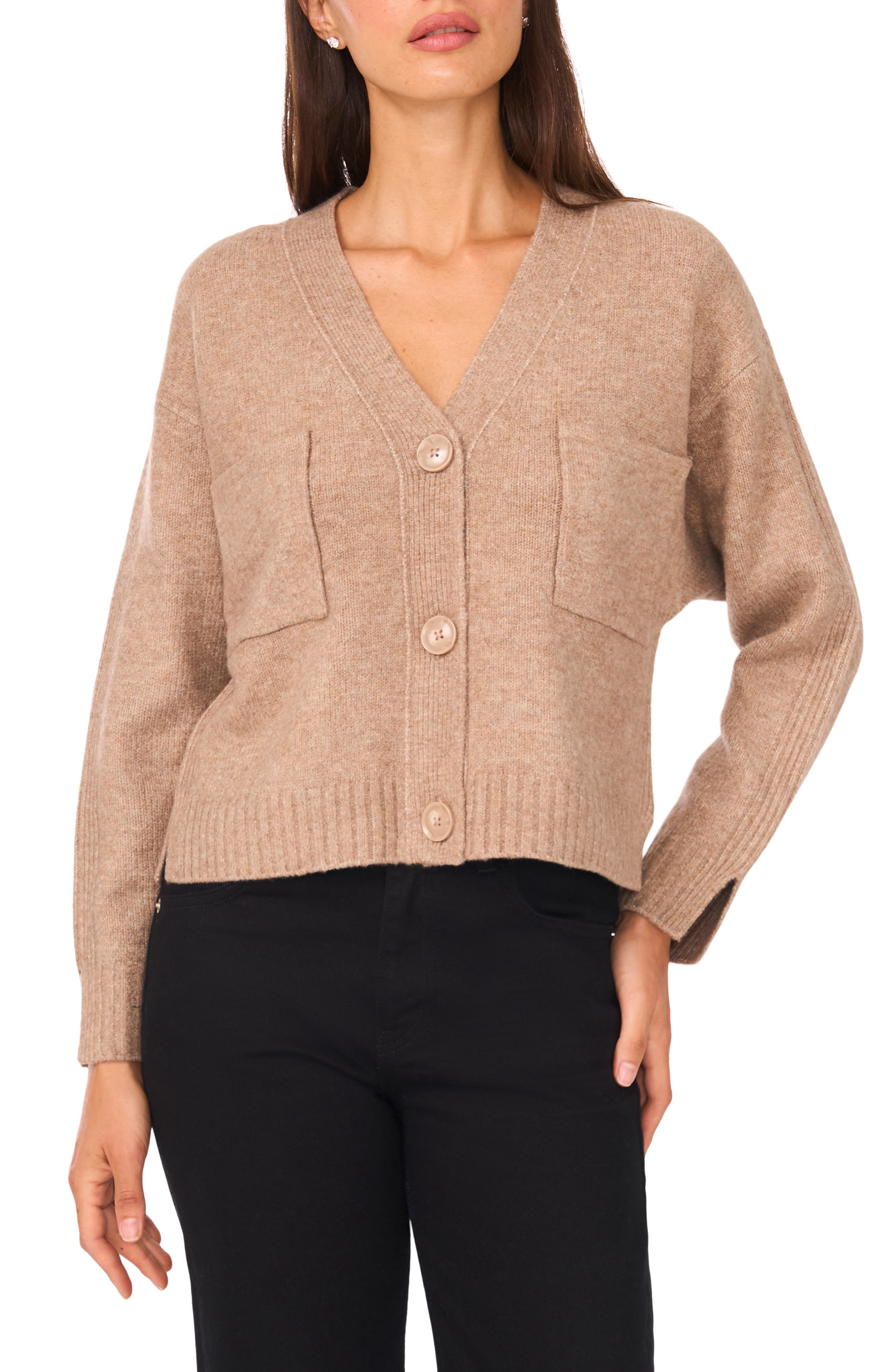 V-Neck Crop Cardigan