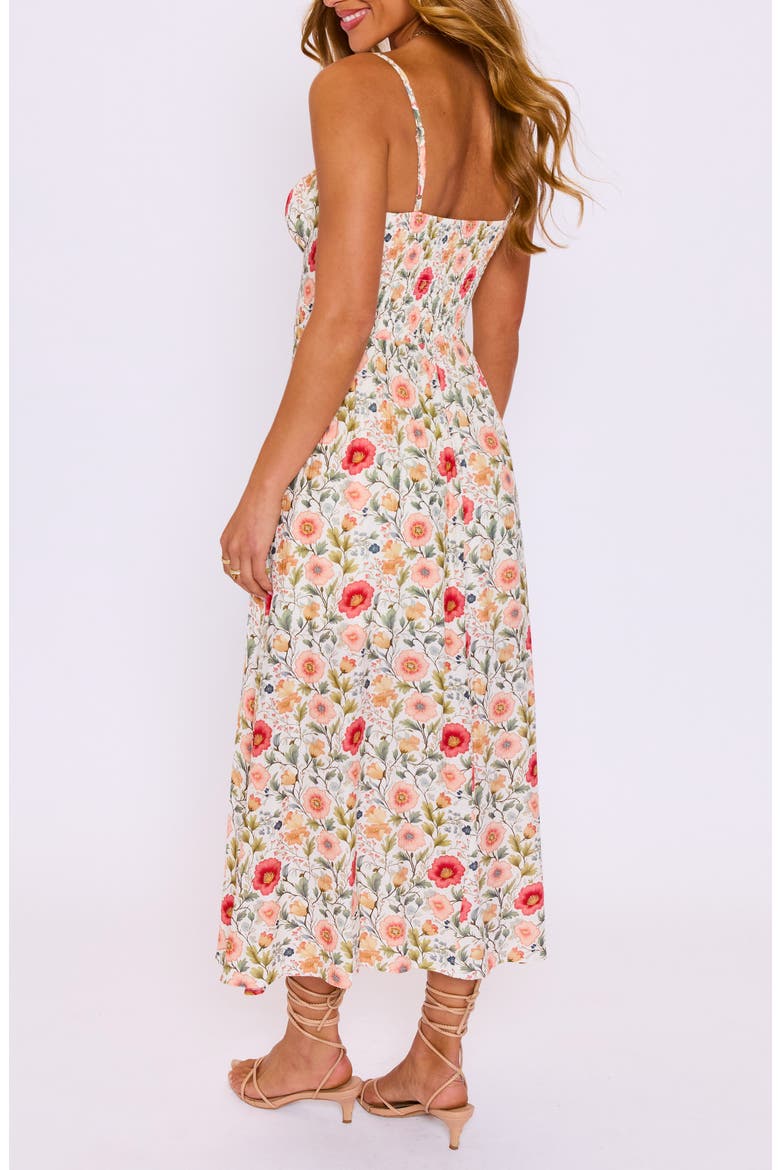 Constance Floral Print Maxi Dress, Alternate, color, CREAM/ RED