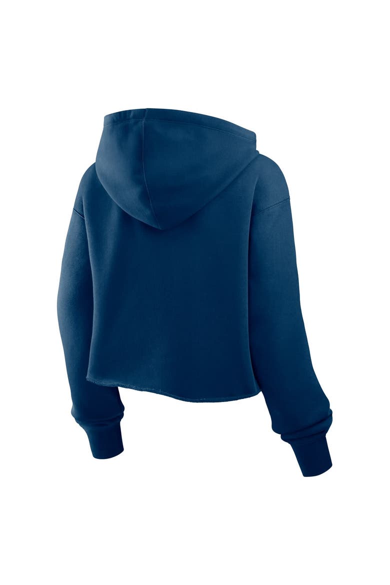 Women's Fanatics Navy Chicago Bears Oversized Hometown Heritage Cropped Hoodie, Alternate, color, Navy