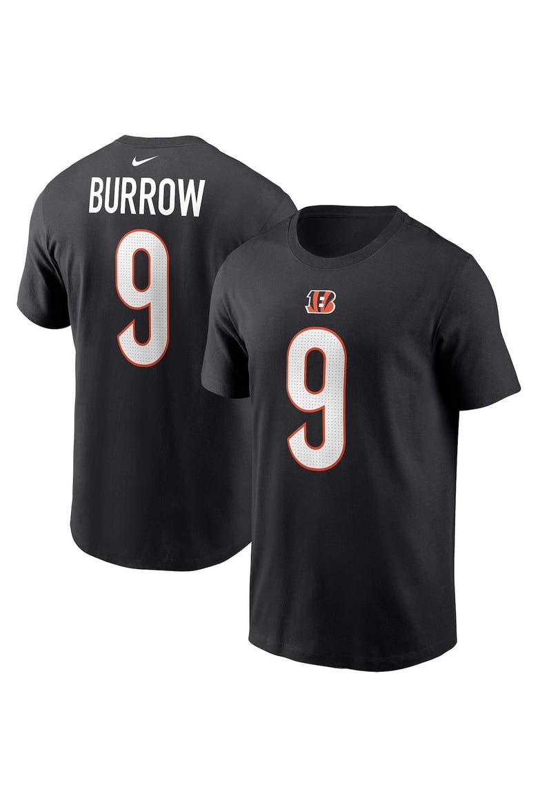 Men's Nike Joe Burrow Black Cincinnati Bengals Player Name & Number T-Shirt, Main, color, Black