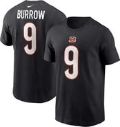 Nike Men's Nike Joe Burrow Black Cincinnati Bengals Player Name & Number T-Shirt
