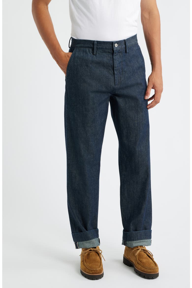 Archie Straight Leg Selvedge Trouser Jeans, Main, color, CARLSON