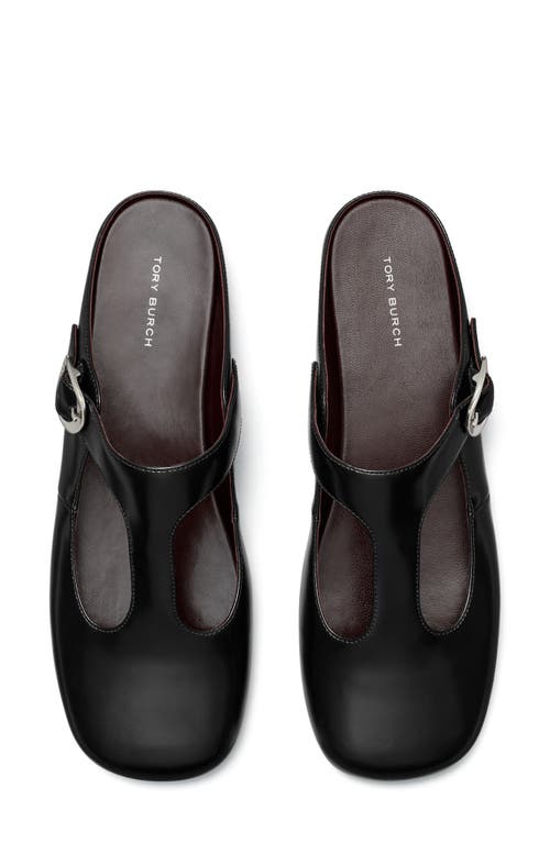 Tory Burch Violet T-strap Mule In Black