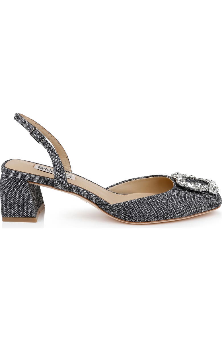 Badgley Mischka Collection Vivia Slingback Pump, Alternate, color, Pewter Glitter