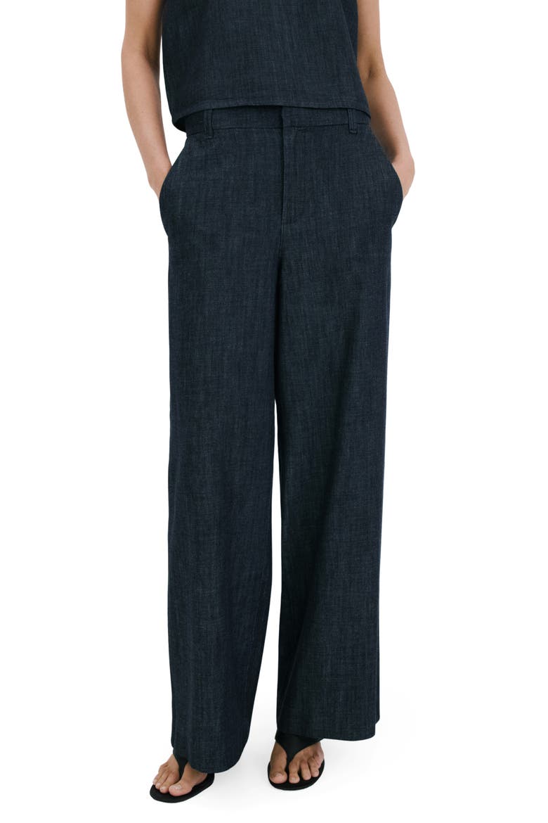 Mid Rise Wide Leg Trouser Jeans, Main, color, OPEN BLUE