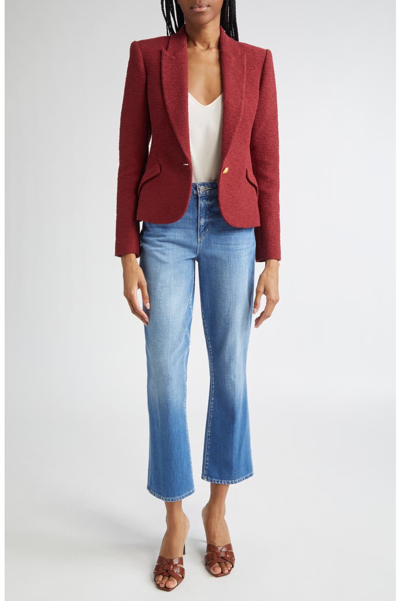 Jennah Tweed Blazer, Alternate, color, SYRAH/ PINK MULTI ROCOCO