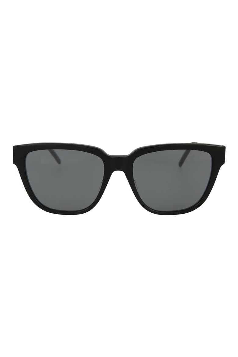 54mm Cat Eye Sunglasses, Main, color, BLACK SILVER