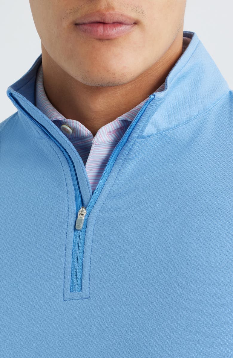 Peter Millar Perth Cross-Hatch Performance Quarter-Zip Pullover, Alternate, color, Evening Tide