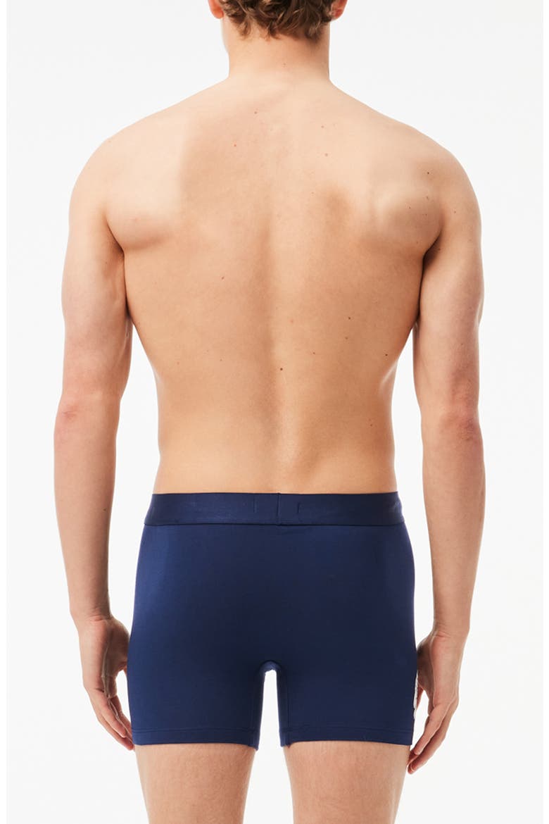 Assorted 3-Pack Stretch Cotton Boxer Briefs, Alternate, color, NAVY/ WHITE-SILVER-METHYLENE
