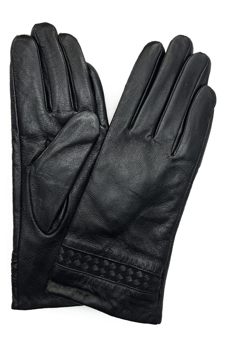 MARCUS ADLER Leather Gloves, Main, color, Black