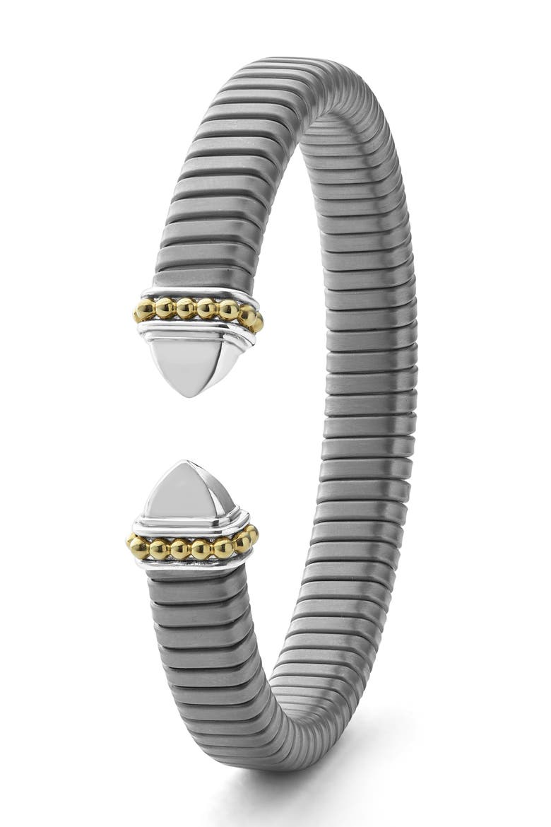 Men's Pointed Dome Cuff Bracelet, Alternate, color, TWO-TONE