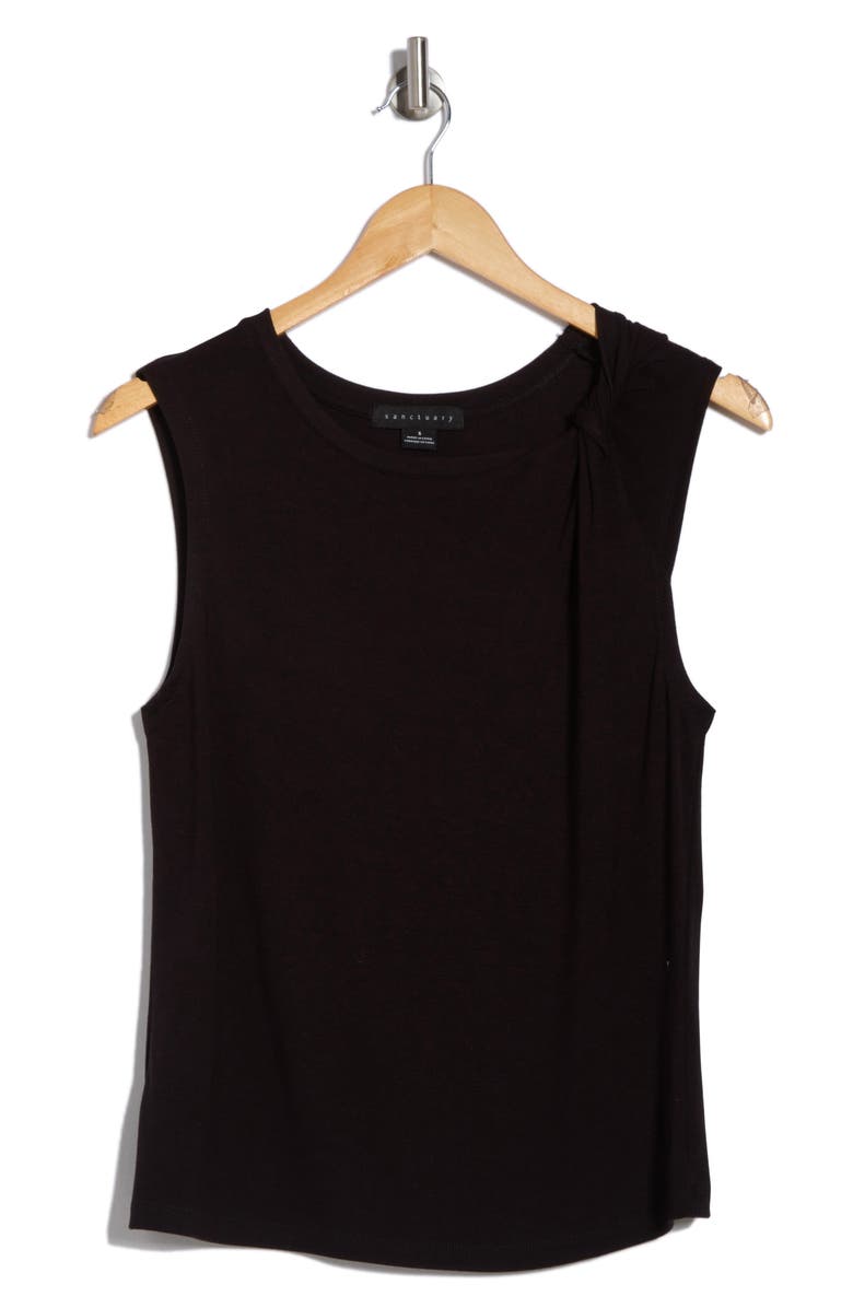 Sanctuary Twist Crewneck Tank, Alternate, color, Black