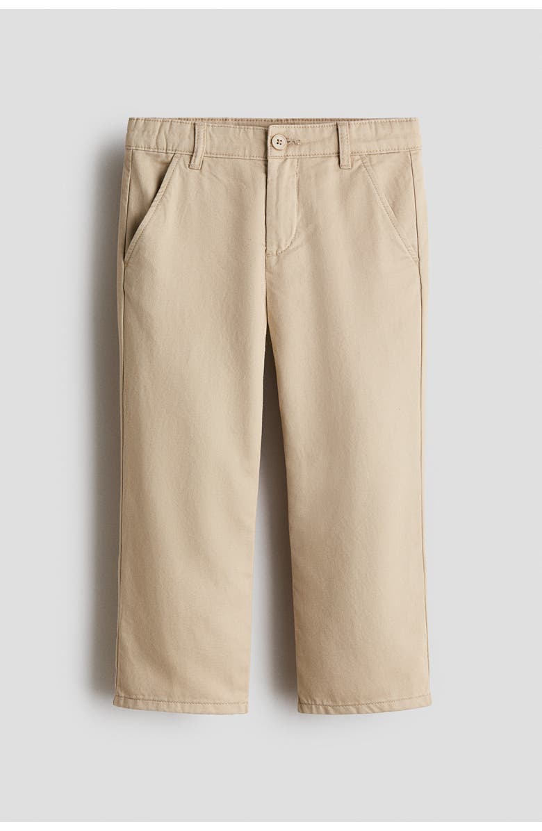 H&M Loose-fit Twill Chinos, Main, color, Beige