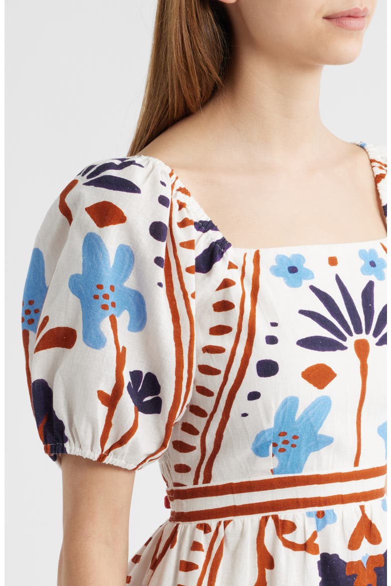 Mariana Mixed Print Cotton & Linen Minidress, Alternate, color, LILIANA PRINT