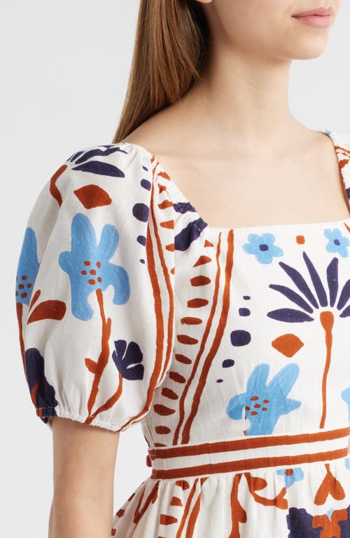 Cleobella Mariana Mixed Print Cotton & Linen Minidress