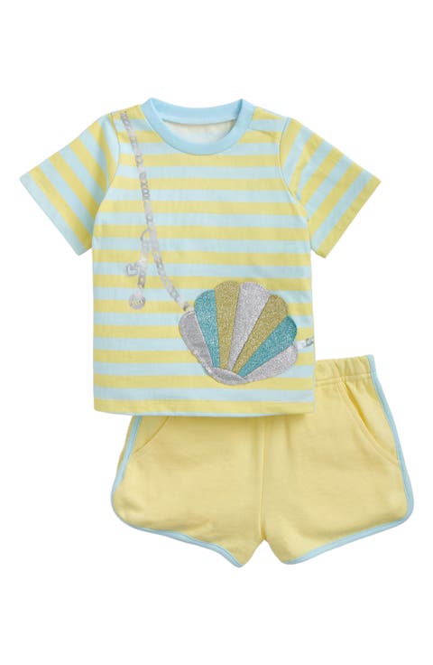 Kids' Fidget Appliqué Cotton Jersey T-Shirt & Shorts Set (Toddler)