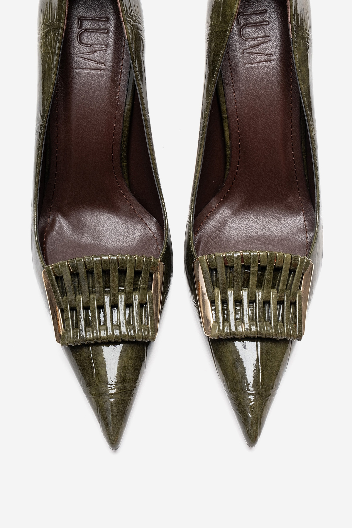Guerni Stiletto Pump, Alternate, color, Green Print