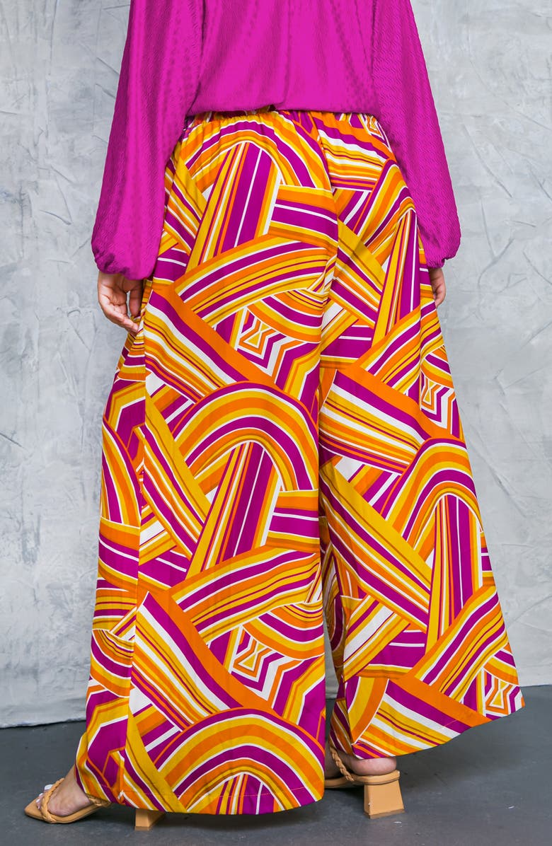 FLYING TOMATO Printed Woven Pants, Alternate, color, Rust Berry