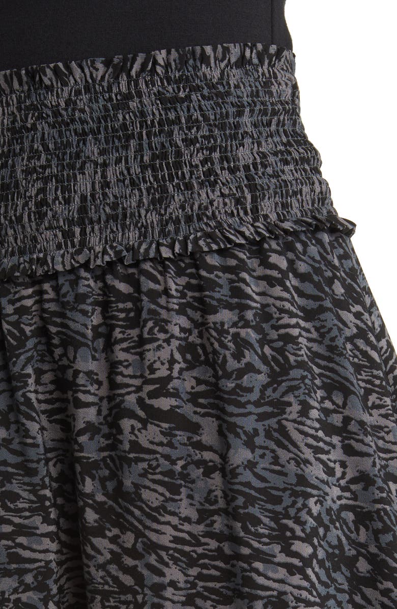 Rails Addison Smocked Animal Print Miniskirt, Alternate, color,