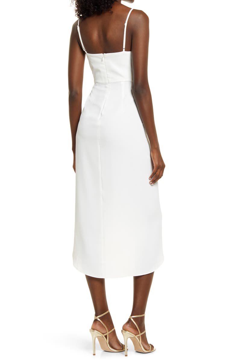 Lulus Reinette V-Neck Midi Dress, Alternate, color, 