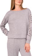 Vince Camuto Eyelet Sleeve Sweatshirt