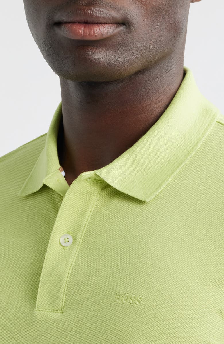 BOSS Pallas Cotton Polo, Alternate, color, Light Green
