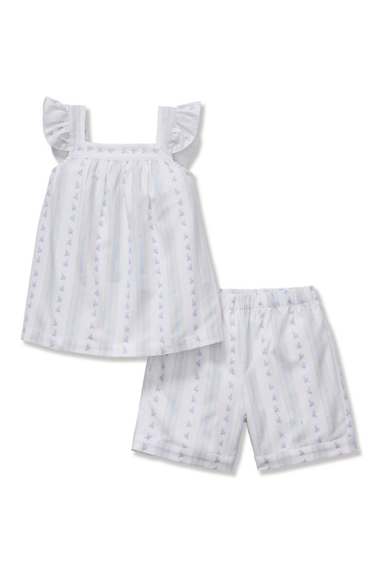Clara Cottage Stripe Short Set, Main, color, WHITE