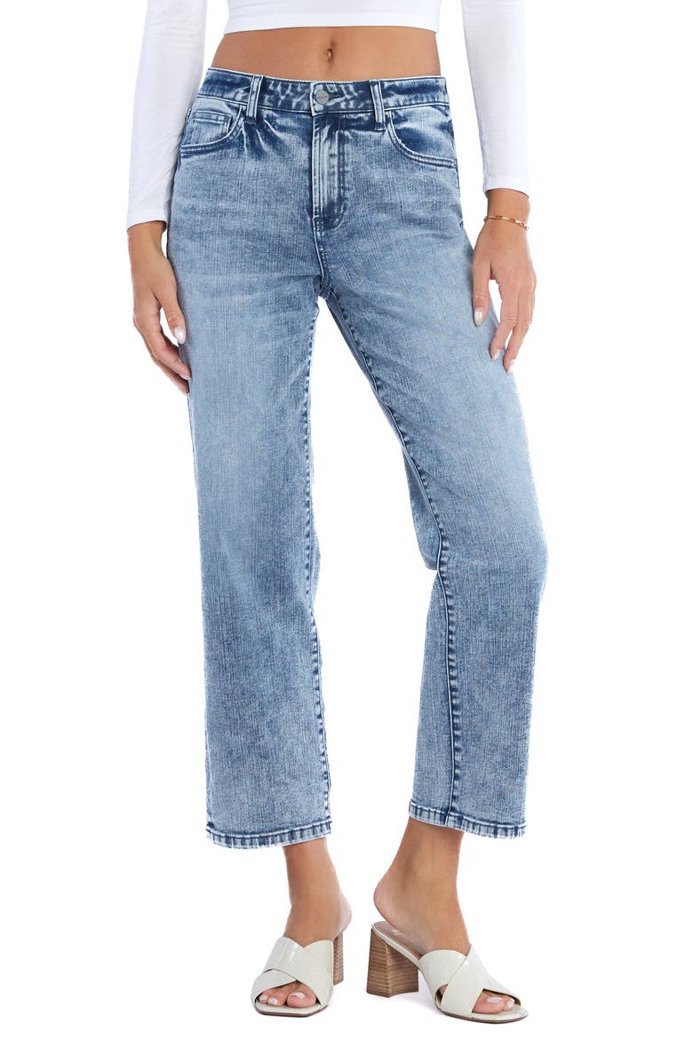 Ankle Straight Leg Jeans, Main, color, CRESCENT MOON BLUE