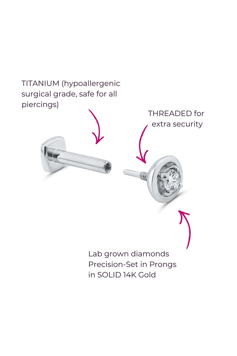 Center-of-Attention Flat Back Stud, Alternate, color, Yellow Gold