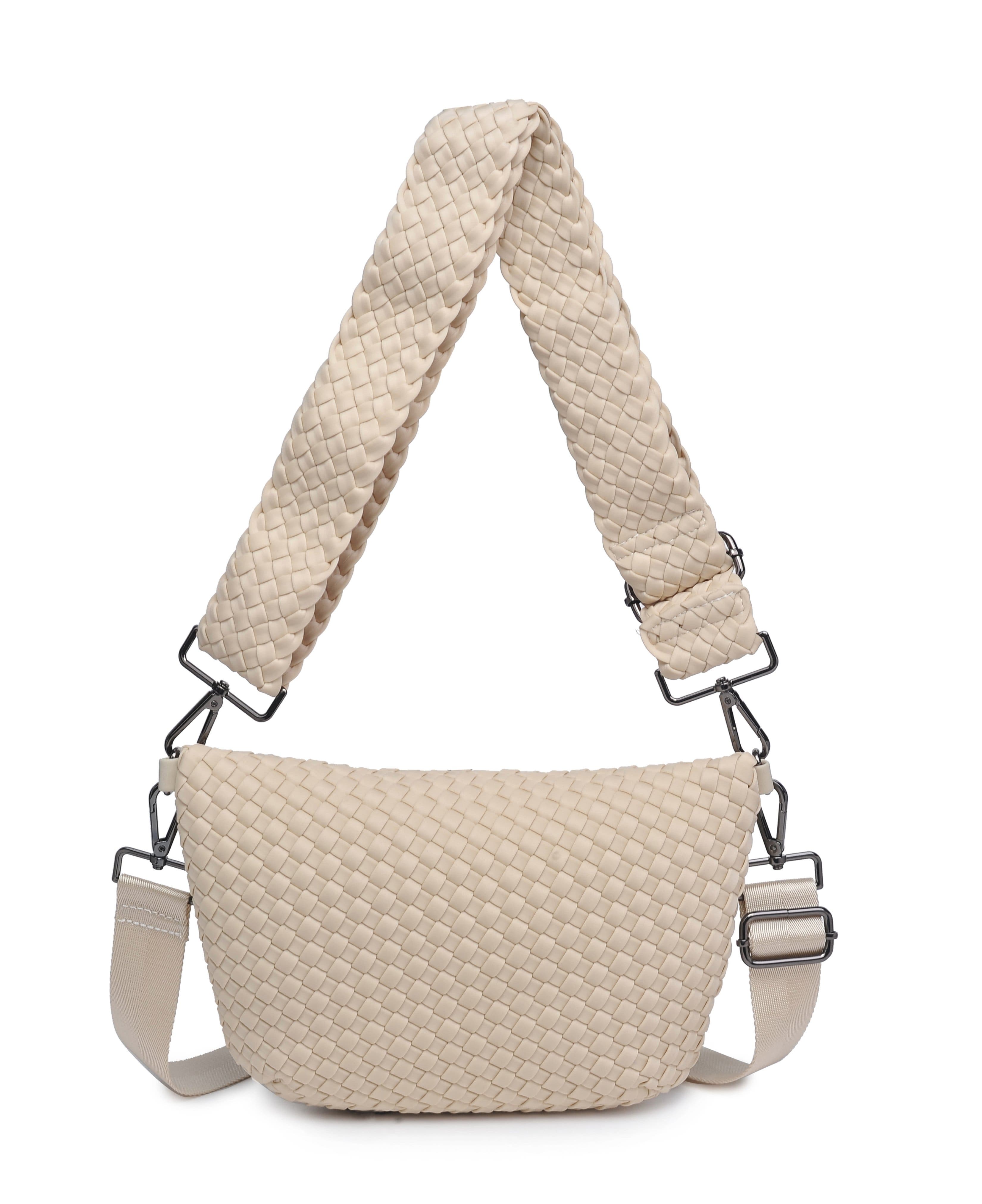 Sol and Selene Ethereal - Woven Neoprene Crossbody Bag, Alternate, color, Cream
