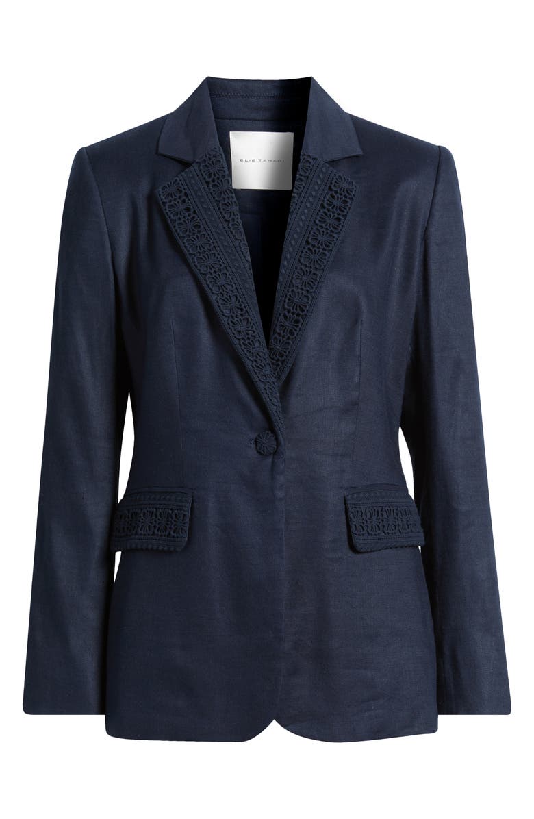 Elie Tahari The Aster Linen Blend Blazer, Alternate, color,
