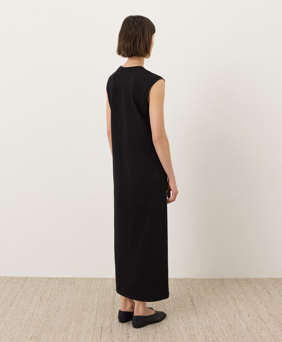 Organic Cotton Soft-Slub Essential Easy Muscle Tee Maxi Dress - image 2