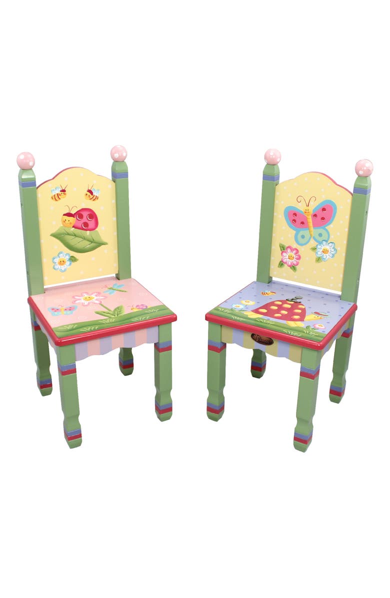 Teamson Kids Fantasy Fields Magic Garden Wood Chair Set, Main, color,