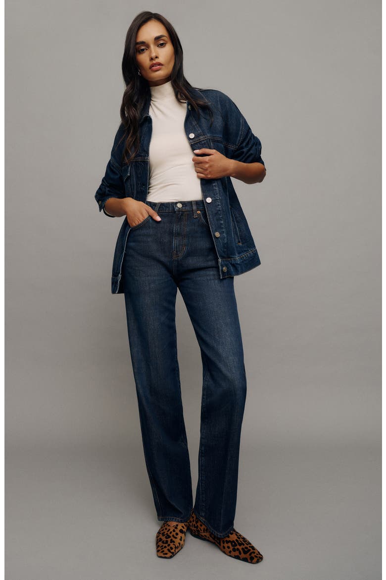 Val Baggy Distressed Straight Leg Jeans, Alternate, color, AHURANI