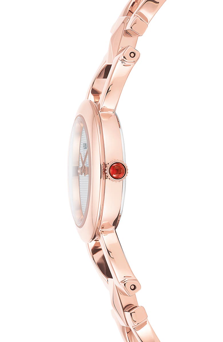 FERRAGAMO Double Gancio Bracelet Watch, 25mm, Alternate, color, 