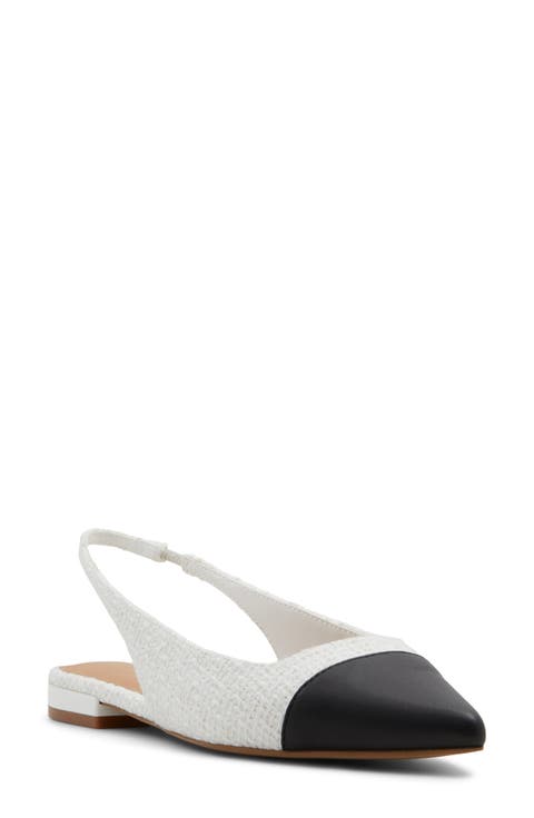 Fleure Slingback Pointed Cap Toe Flat (Women)