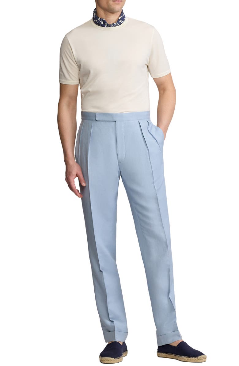 Ralph Lauren Purple Label Merino Wool Piqué Crewneck T-Shirt, Alternate, color, Classic Cream