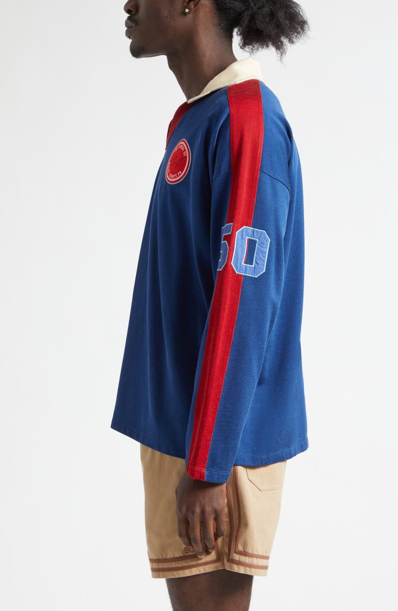 Bode Lakewood Rugby Polo, Alternate, color, Blue