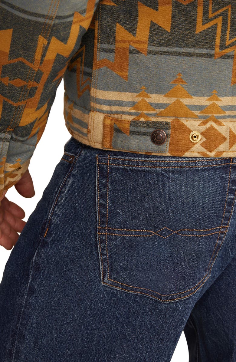 Lucky Brand Blanket Jacquard Cotton Zip-Up Jacket, Alternate, color, Blue Multi