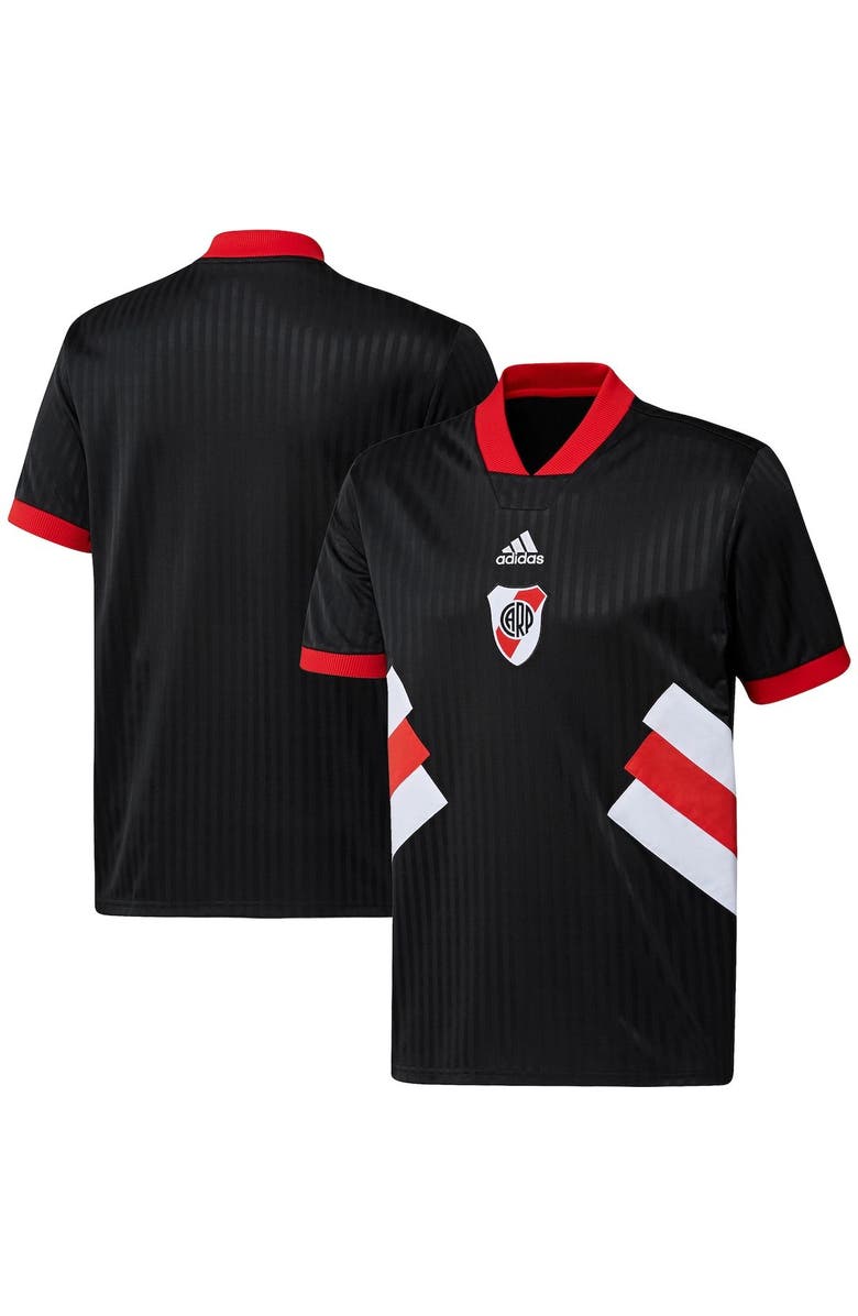 adidas Men's adidas Black Club Atlético River Plate Football Icon Jersey, Alternate, color, 
