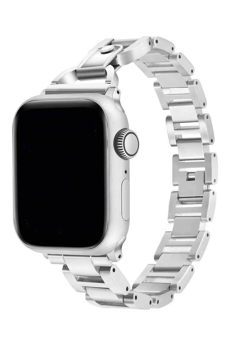 Avery Stainless Steel Apple Watch® Watchband, Alternate, color, SILVER