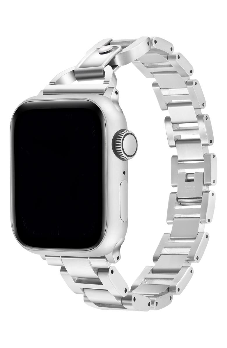 The Posh Tech Avery Stainless Steel Apple Watch<sup>®</sup> Watchband, Alternate, color, Silver