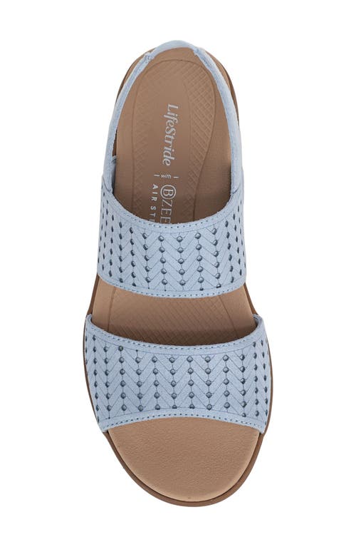 Bzees Women's Festive Washable Slingback Wedge Sandals In Blue