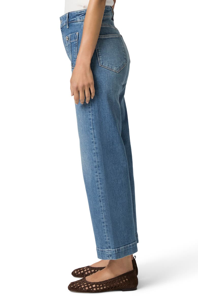 PAIGE Anessa Patch Pocket High Waist Ankle Wide Leg Jeans, Alternate, color, Paley